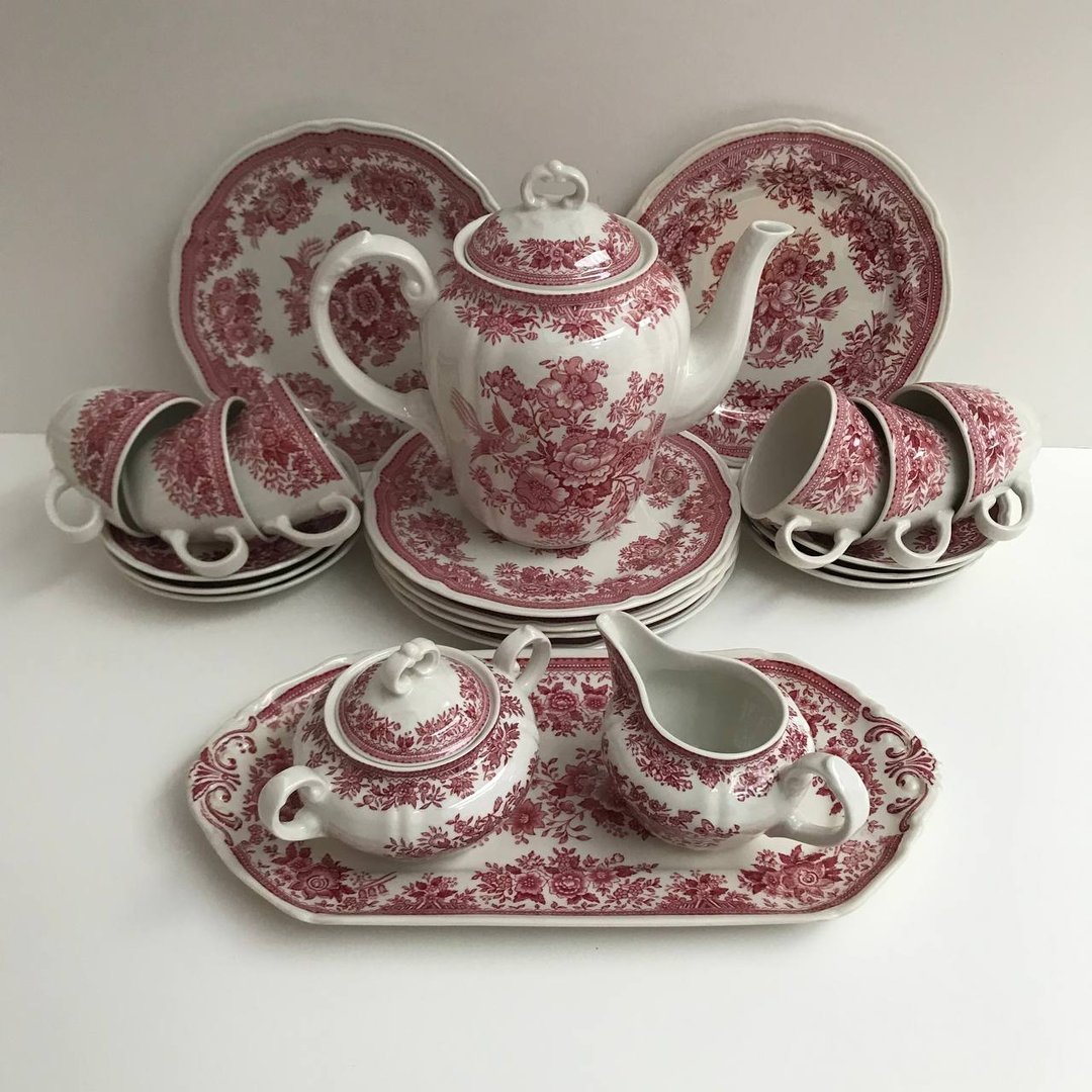 Villeroy and Boch 茶具套装 Red Fasan - 茶具/茶杯 - 陶 红色