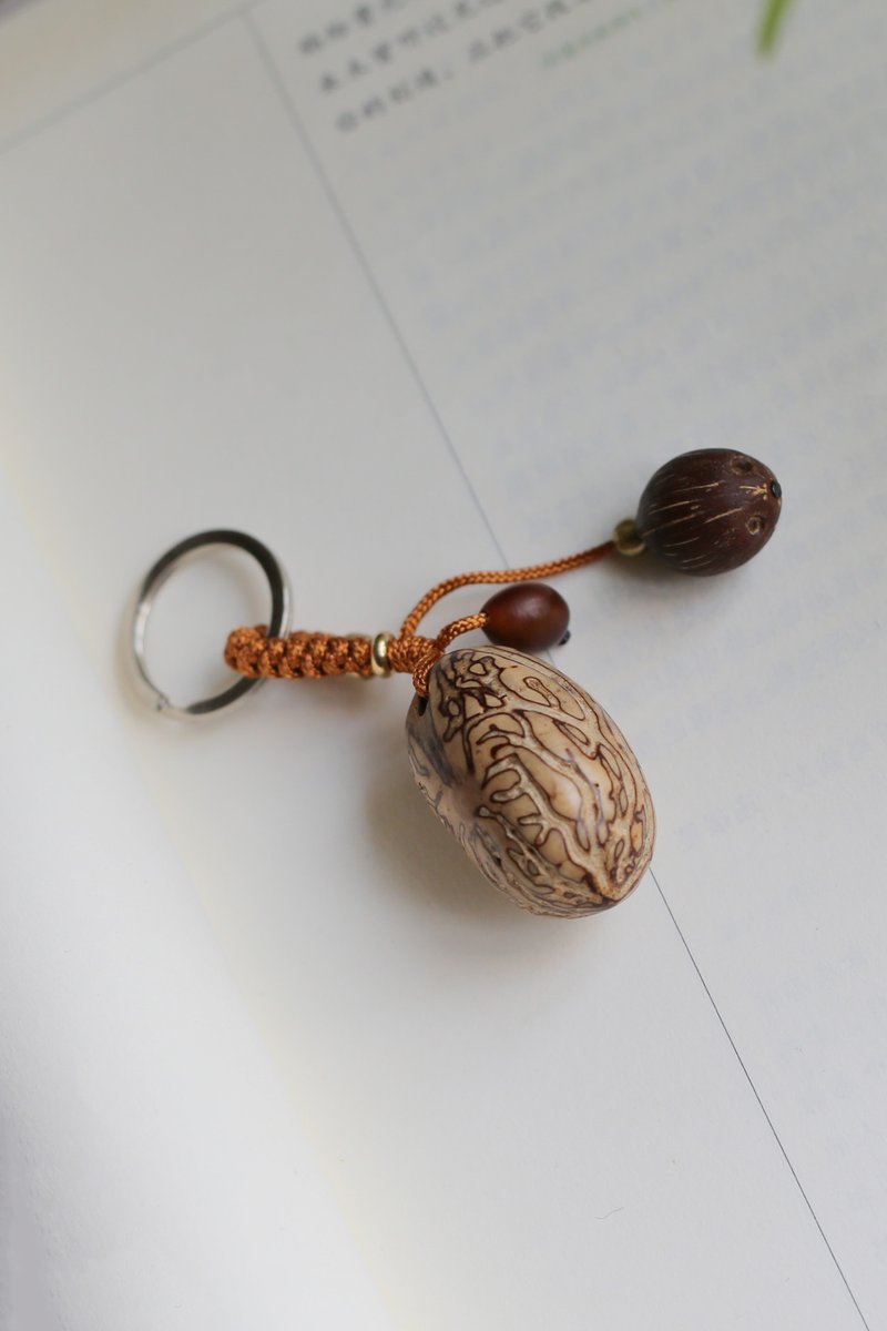 No.8-原創手作 & 植物果壳 | 千眼菩提  钥匙扣 | 一物一图 - 吊饰 - 植物．花 多色