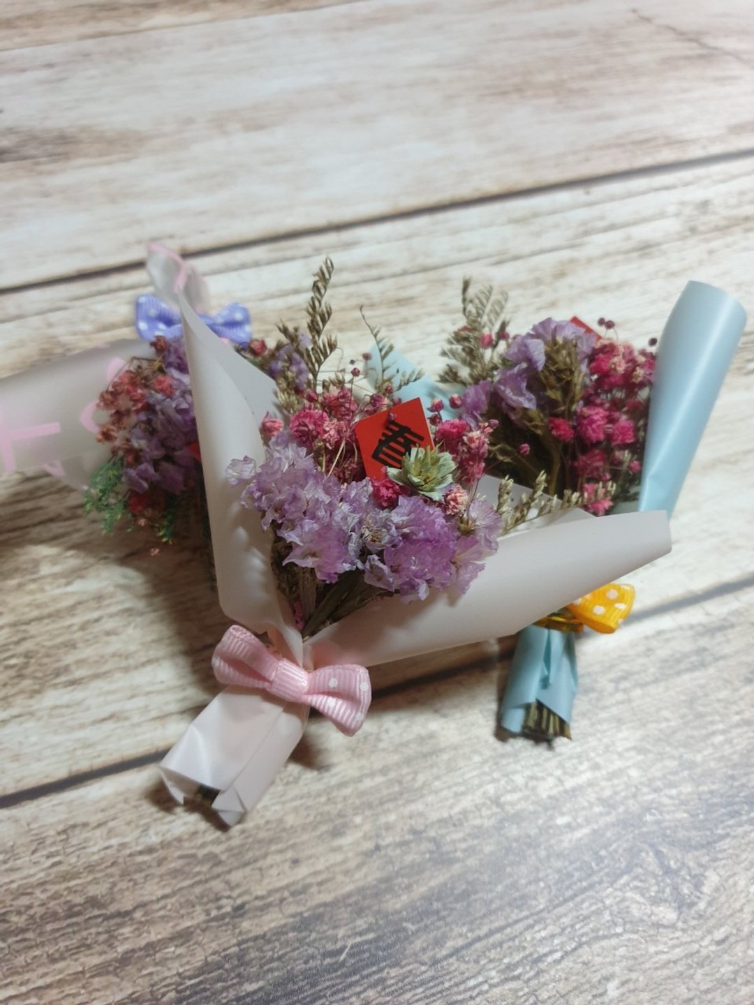 新年迷你花束 毕业 婚礼小物 活动 工商 干燥花永生花 - 干燥花/捧花 - 植物．花 多色
