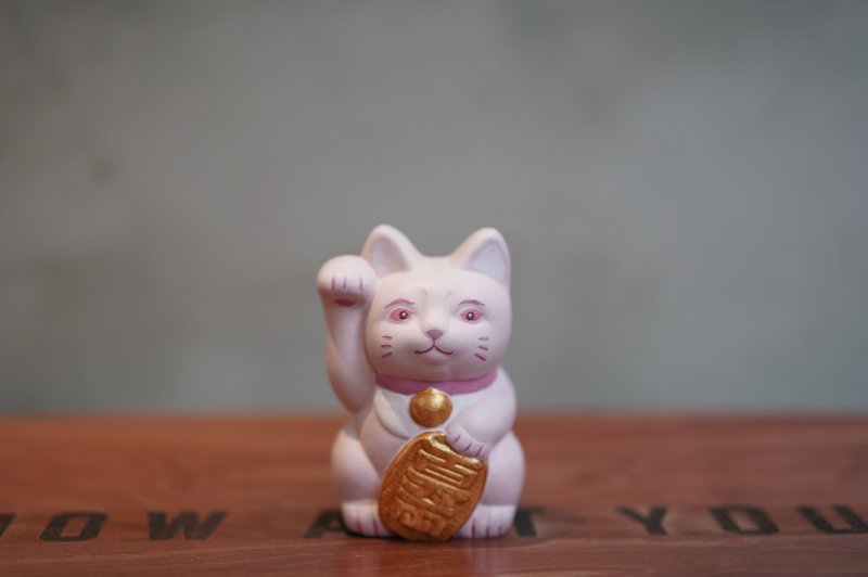 AHMLIFE 招财猫 开运 彩绘石膏摆件 原作限量商品 - 摆饰 - 其他材质 粉红色