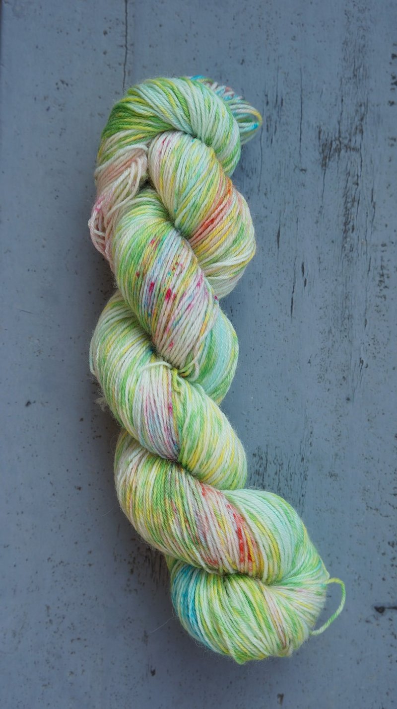 手染线。童话森话(BFL) - 编织/刺绣/羊毛毡/裁缝 - 羊毛 绿色