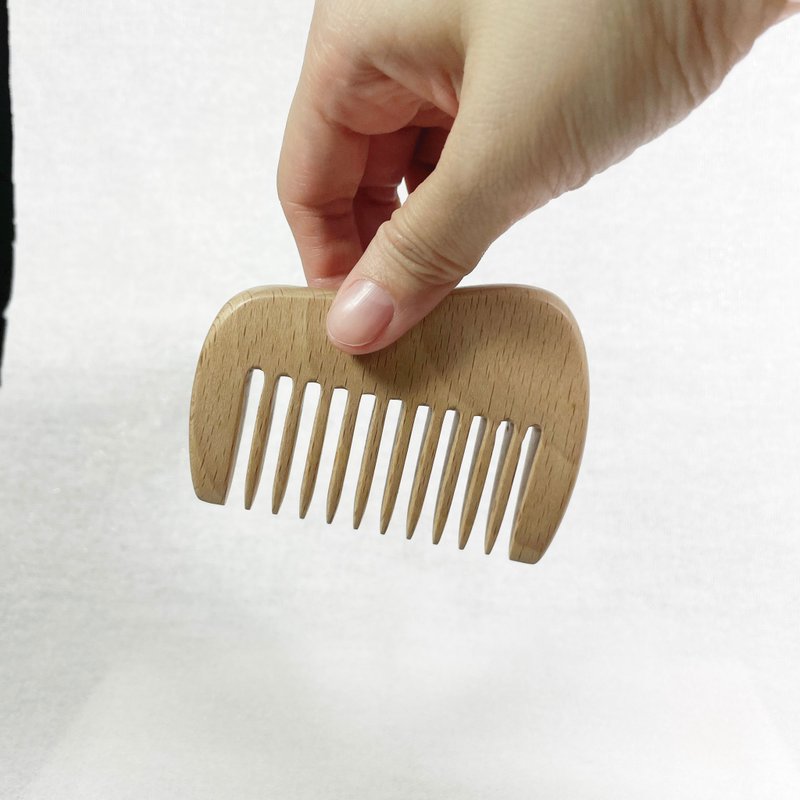 柚木・手工按摩梳 - 彩妆刷具/镜子/梳子 - 木头 咖啡色