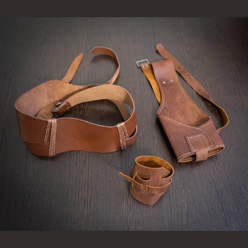 Rey Accessory - Belt, Wrist cuff, and Holster | Star Wars Cosplay - 摆饰 - 其他材质 咖啡色