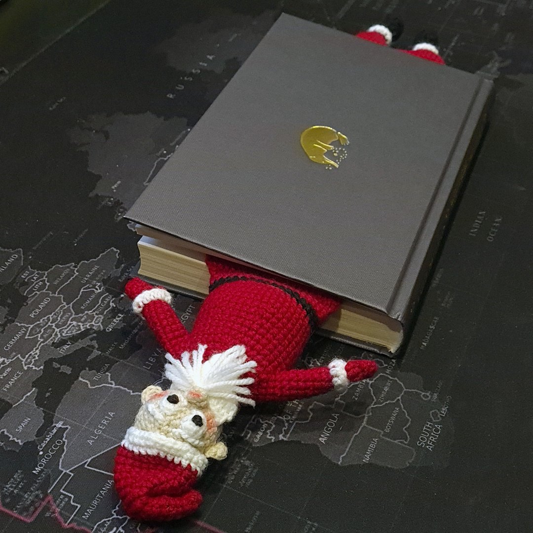 Digital Crochet Pattern PDF - Santa Bookmark amigurumi - 手工艺教程/工具书 - 其他材质 