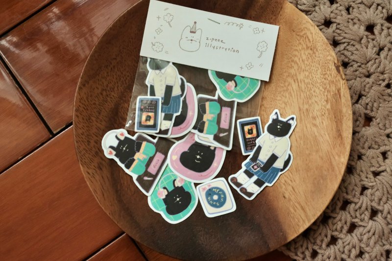 音乐小狗 | 防水贴纸组 - 卡片/明信片 - 纸 多色