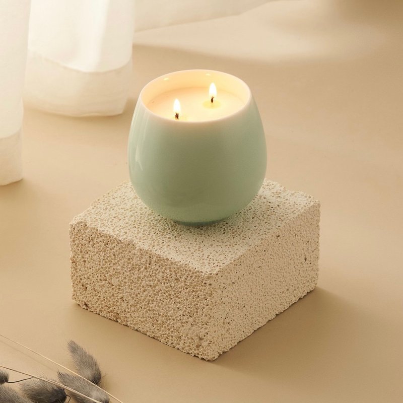 家香 茶香蜡烛 -   檀檀铁观音 Tieguanyin - 香薰/精油/线香 - 陶 蓝色