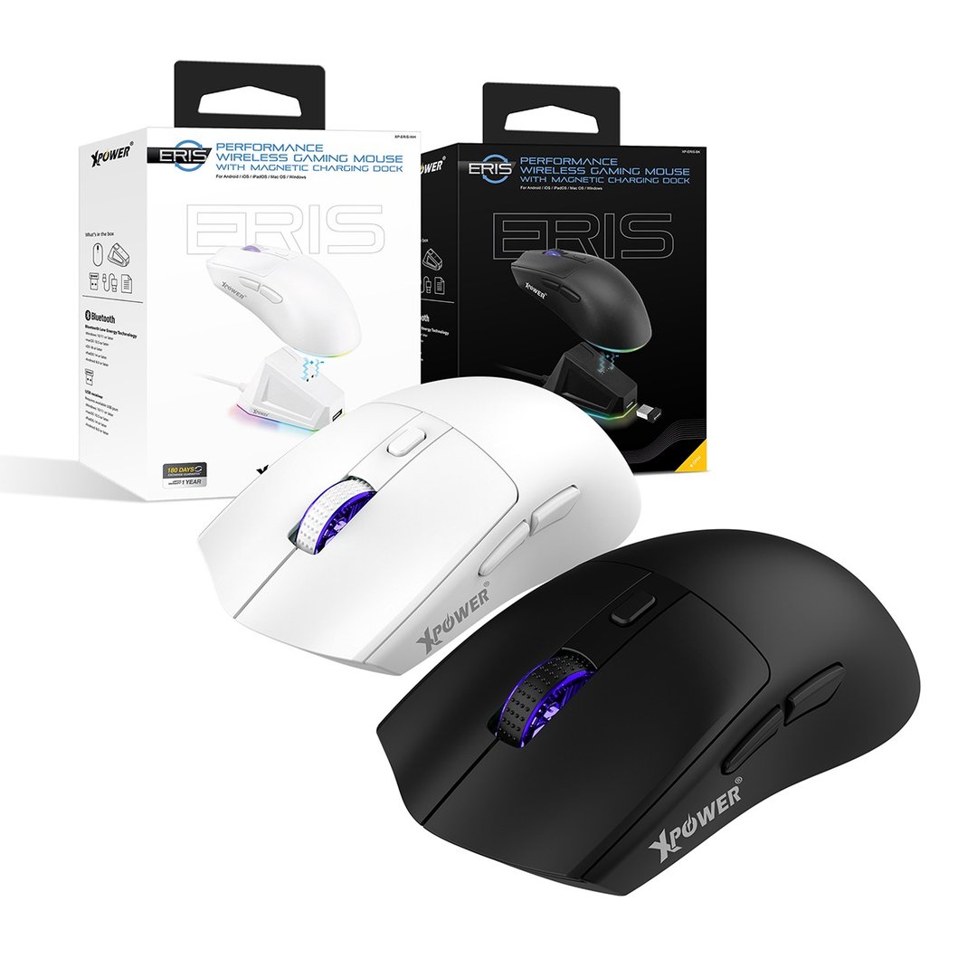 XPower ERIS 双模电竞鼠标 连磁吸充电底座 - 电脑配件 - 其他金属 多色