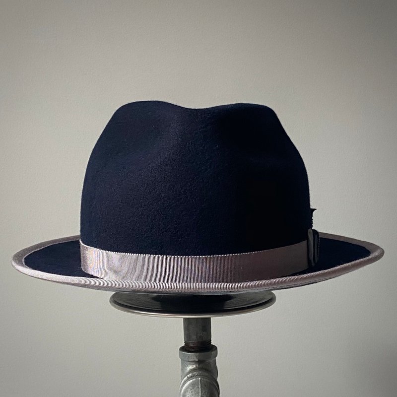 HYOKOU 绅士帽-深蓝色 - 帽子 - 羊毛 蓝色