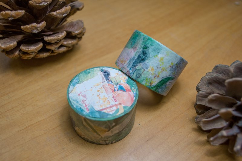 surenzhai食货志和纸胶带  吟花令 限量 - 纸胶带 - 纸 绿色