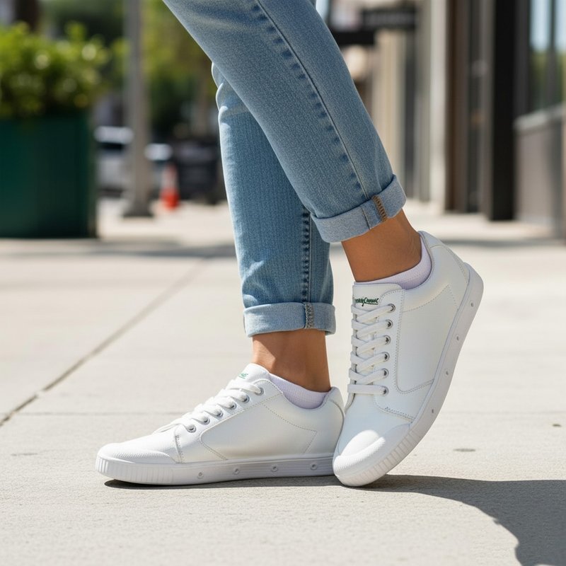 C2 绵羊皮 / 龟裂纹路 /女款 /Spring Court  / 真皮休闲鞋 - 其他女款皮鞋 - 真皮 黑色