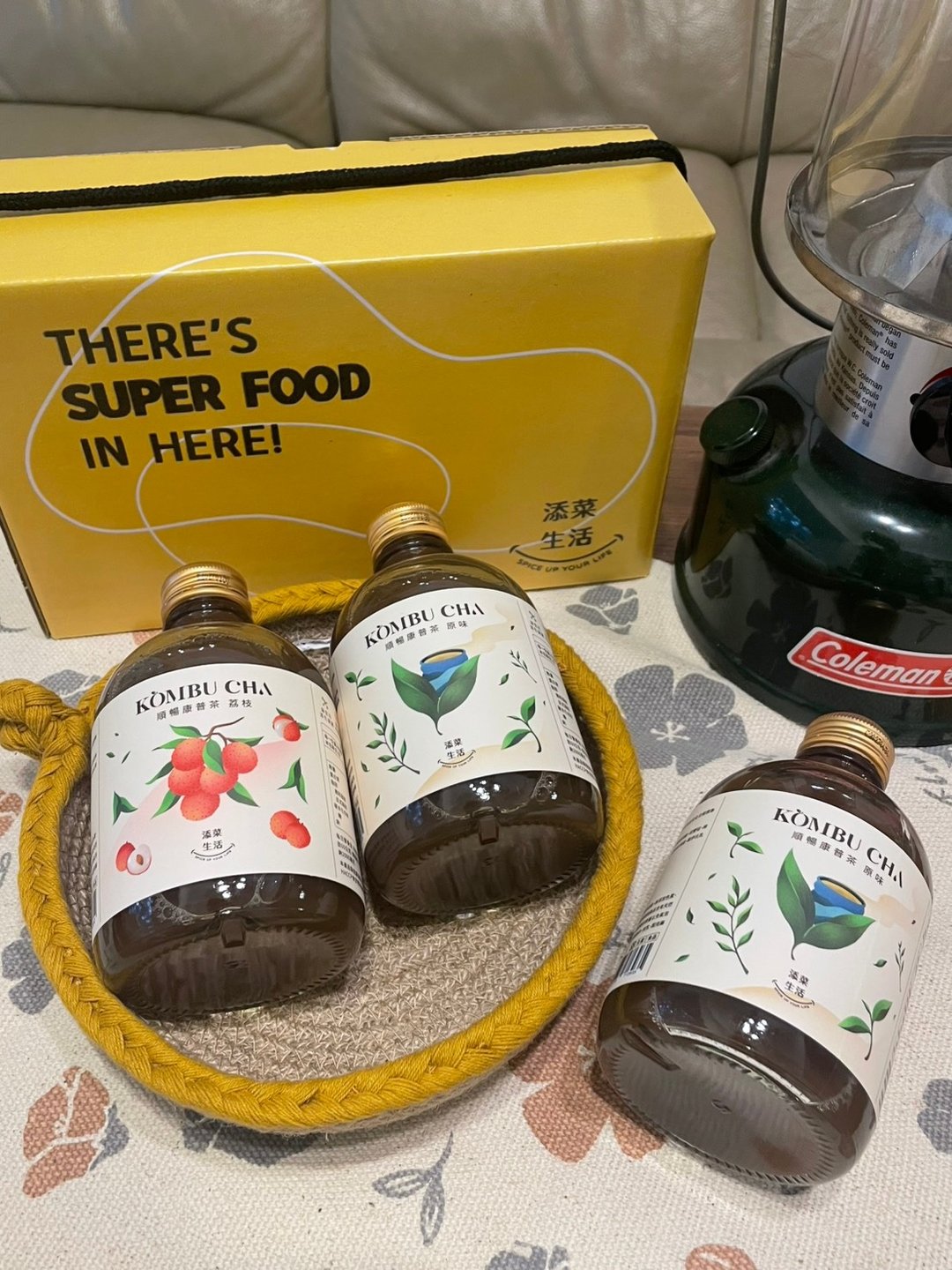 【添菜生活】顺畅康普茶 300ml/瓶 / 3入礼盒组 (荔枝、原味) - 健康/养生 - 新鲜食材 