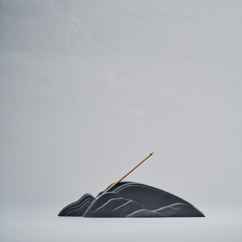 云起 | Clouds Floating - 香台/线香座(深灰) - 香薰/精油/线香 - 瓷 灰色