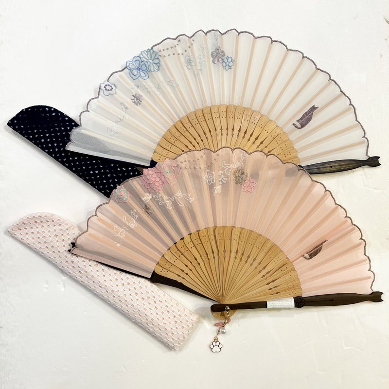 京都刺绣扇子-Amy猫咪系列 - 扇子 - 其他人造纤维 