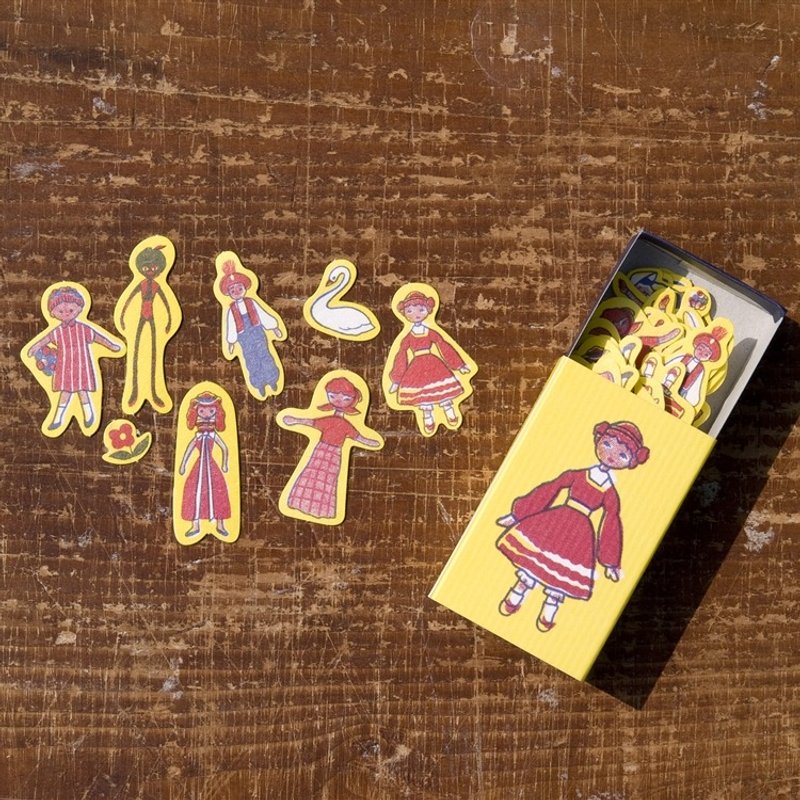 仓敷意匠 x 夜长堂 小火柴盒贴纸组【时尚人物 (26333-01)】 - 贴纸 - 纸 多色