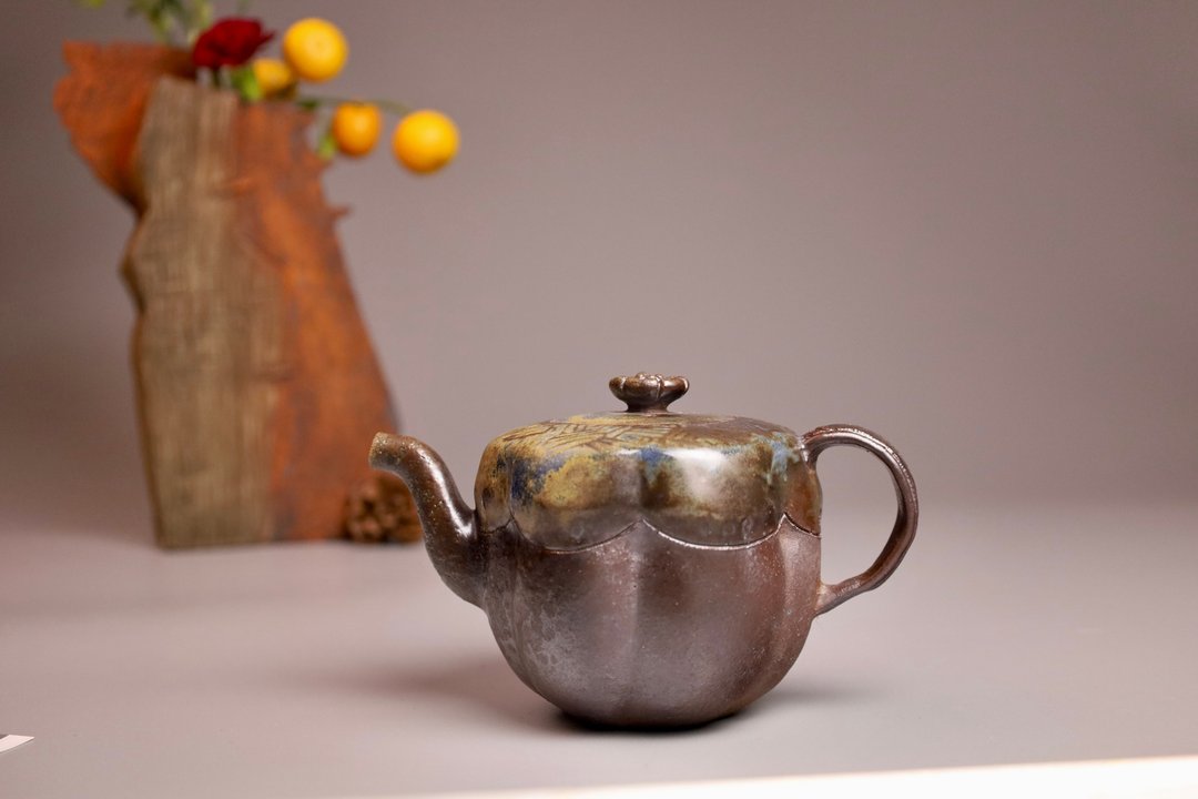手捏柴烧茶壶(黑) - 茶具/茶杯 - 陶 