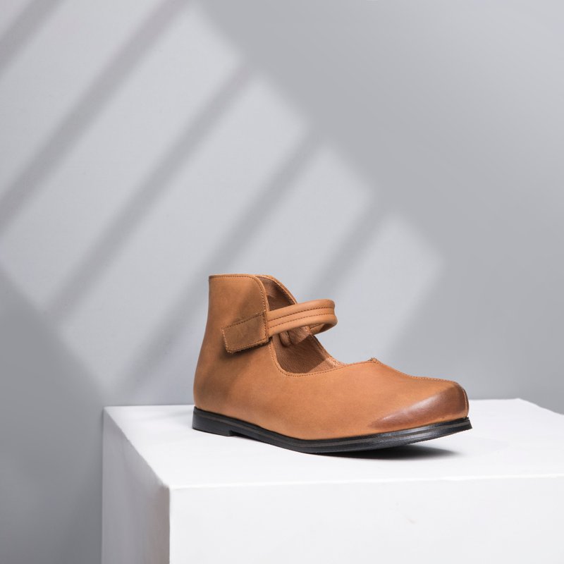 |  面包系列  | 面包短靴 _ 花生酱 - 其他女款皮鞋 - 真皮 咖啡色