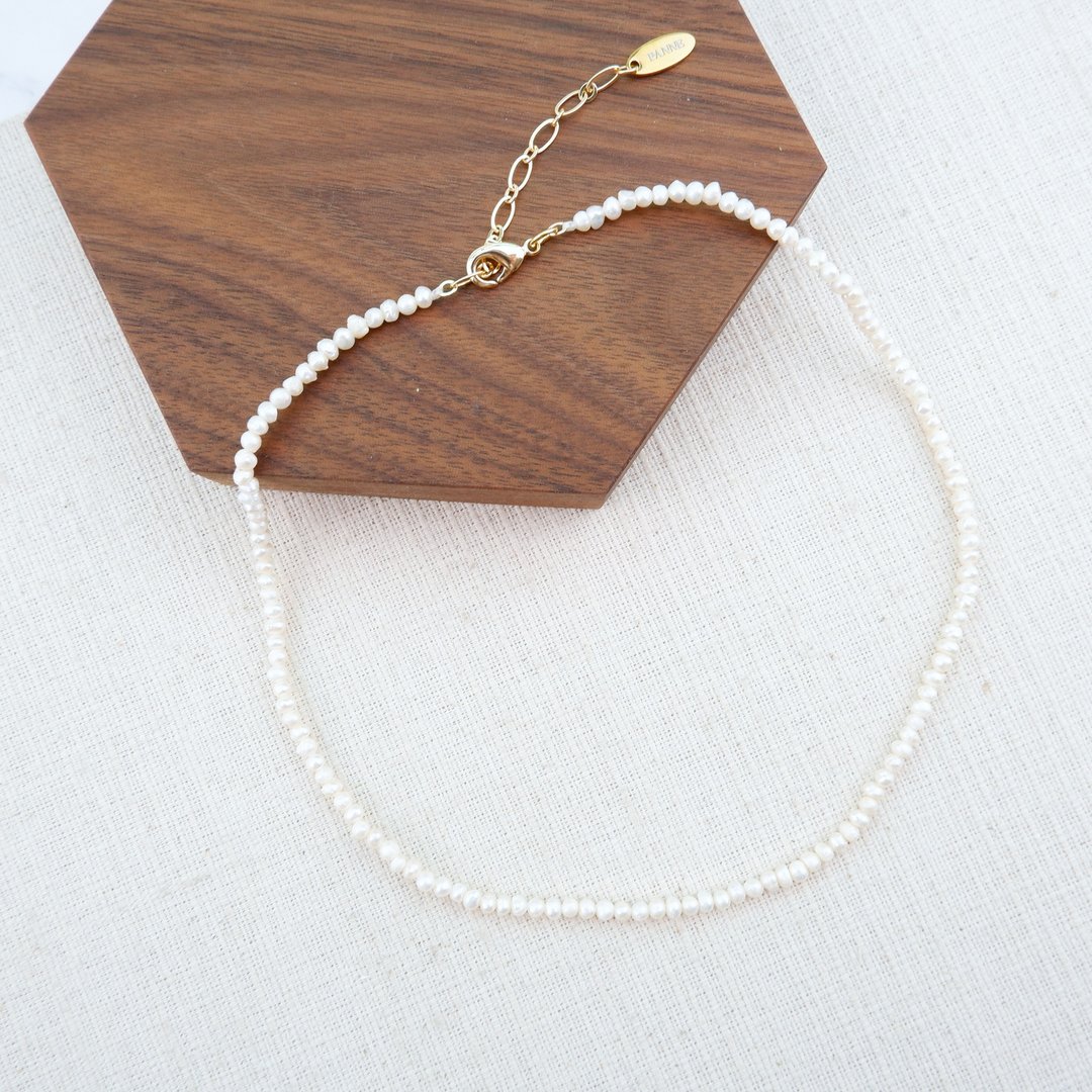 Freshwater Peal Short Necklace - 项链 - 珍珠 白色