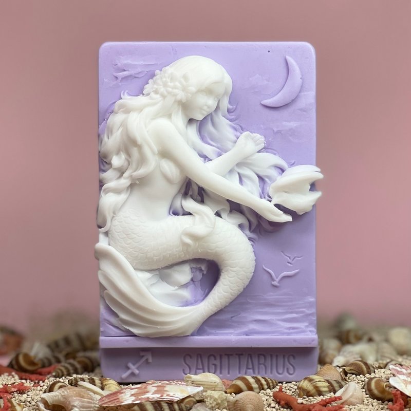 美人鱼/香氛皂 12星座/射手座 手工皂 - 肥皂/手工皂 - 其他材质 白色