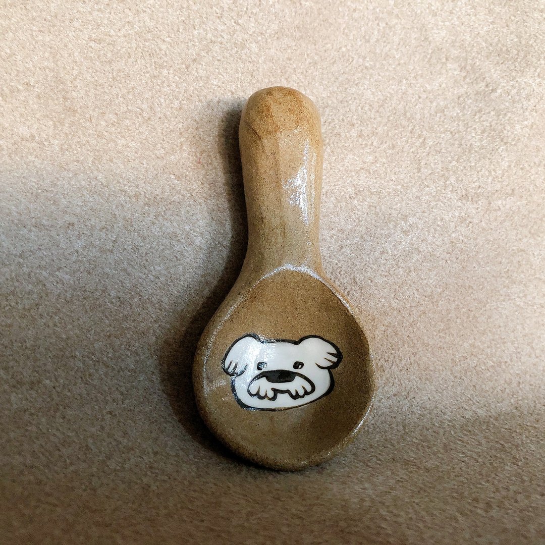 毛狗手捏汤匙4 - 餐刀/叉/匙组合 - 陶 