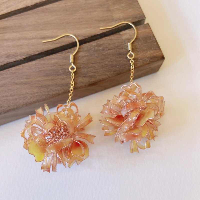 【AurorA百宝盒】A021樱花系列─樱花锦簇─耳针 - 耳环/耳夹 - 树脂 