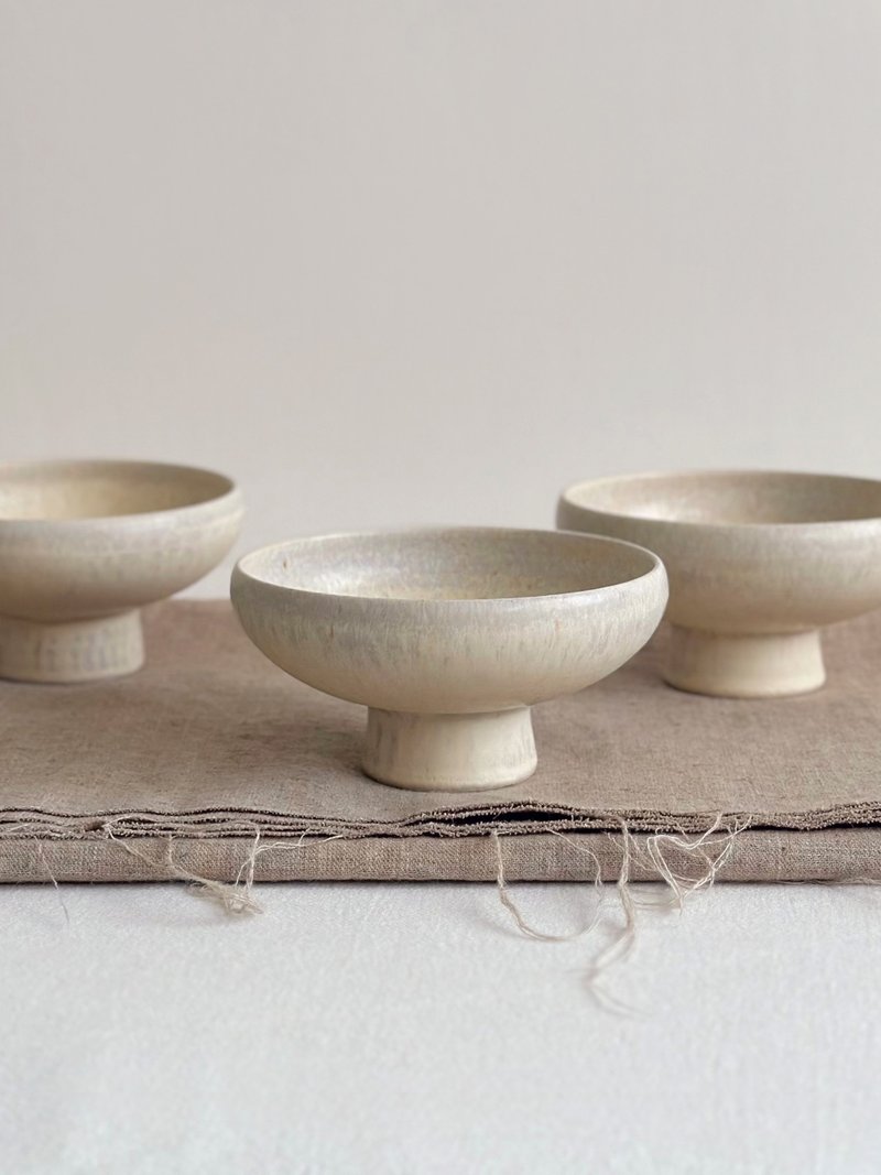 薄柿 高脚丸钵 - 碗 - 陶 