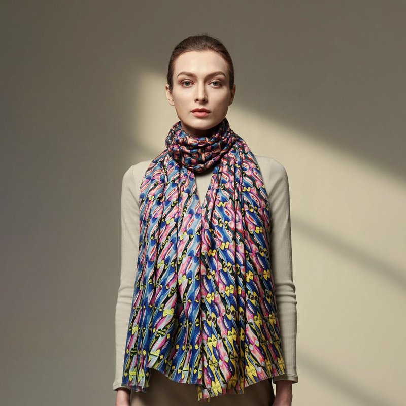 Central Park 中央公园 羊毛围巾 明星系列 - 围巾/披肩 - 羊毛 紫色