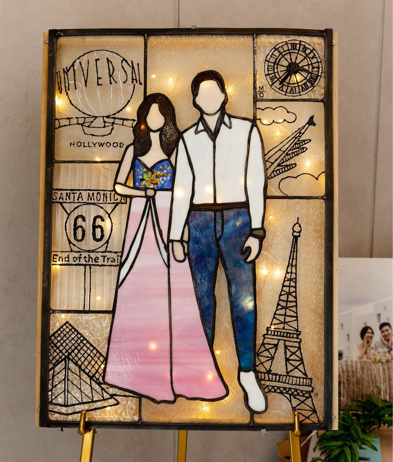 定制商品  |  婚纱玻璃镶嵌 - 订制画像 - 玻璃 