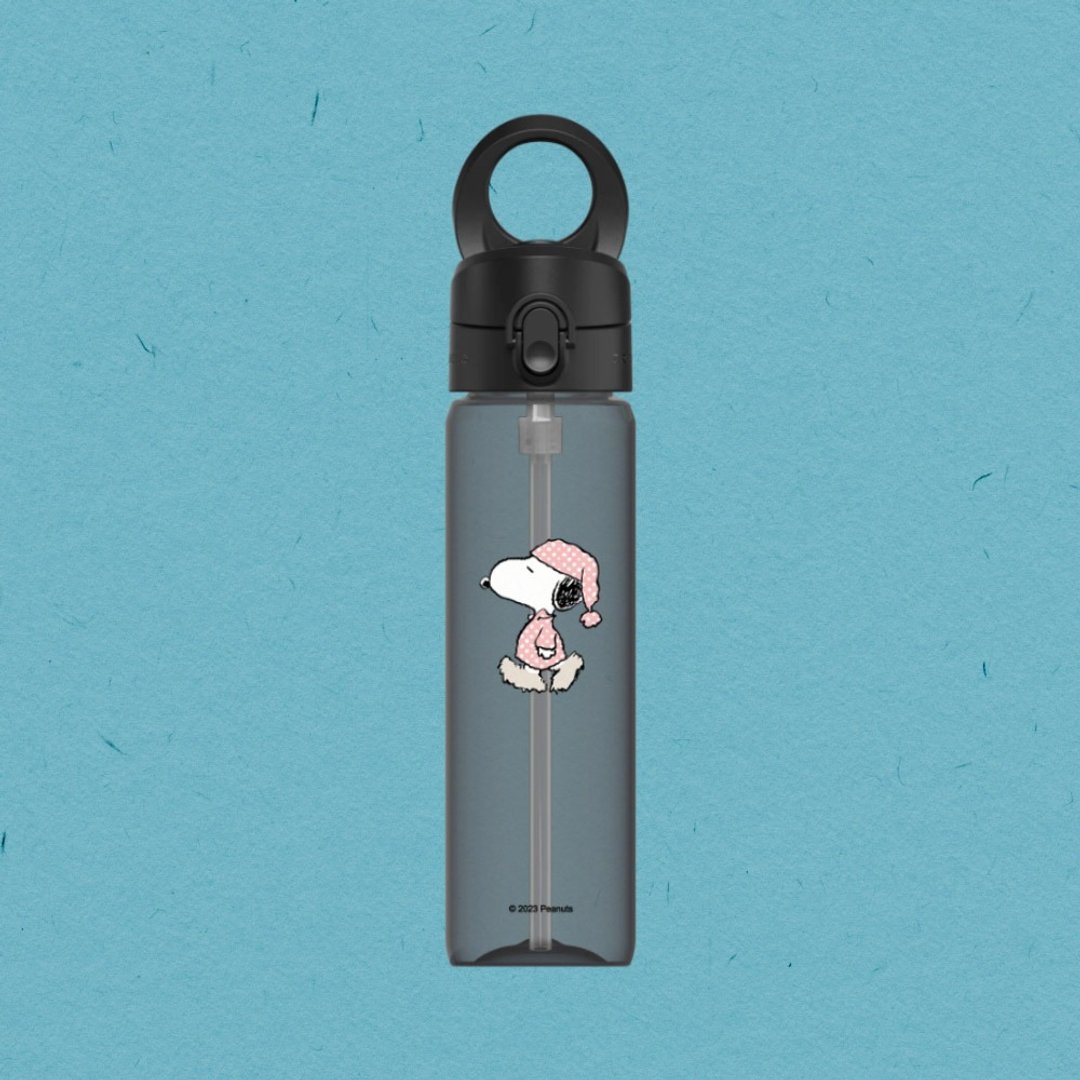AquaStand磁吸水壶Tritan800ml(附吸管)|史努比/Snoopy穿睡衣 - 水瓶/水壶 - 塑料 多色