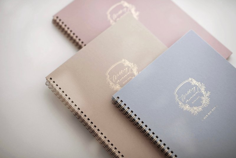 【 婚礼纪念礼金簿 】 5色 / 金色线圈 / 厚磅精装 - 笔记本/手帐 - 纸 多色