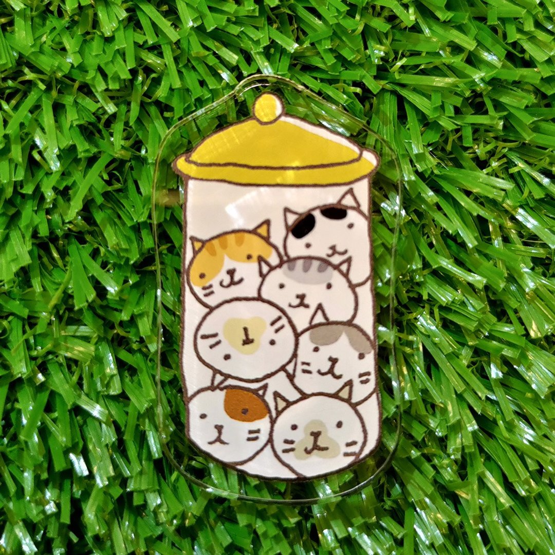 压克力磁铁-糖果罐猫(插画家:猫小姐)(最长边5cm) - 冰箱贴/磁贴 - 压克力 