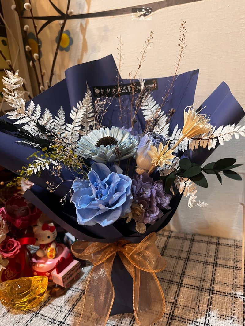 情人节花束/毕业花束/母亲节花束 - 干燥花/捧花 - 植物．花 蓝色