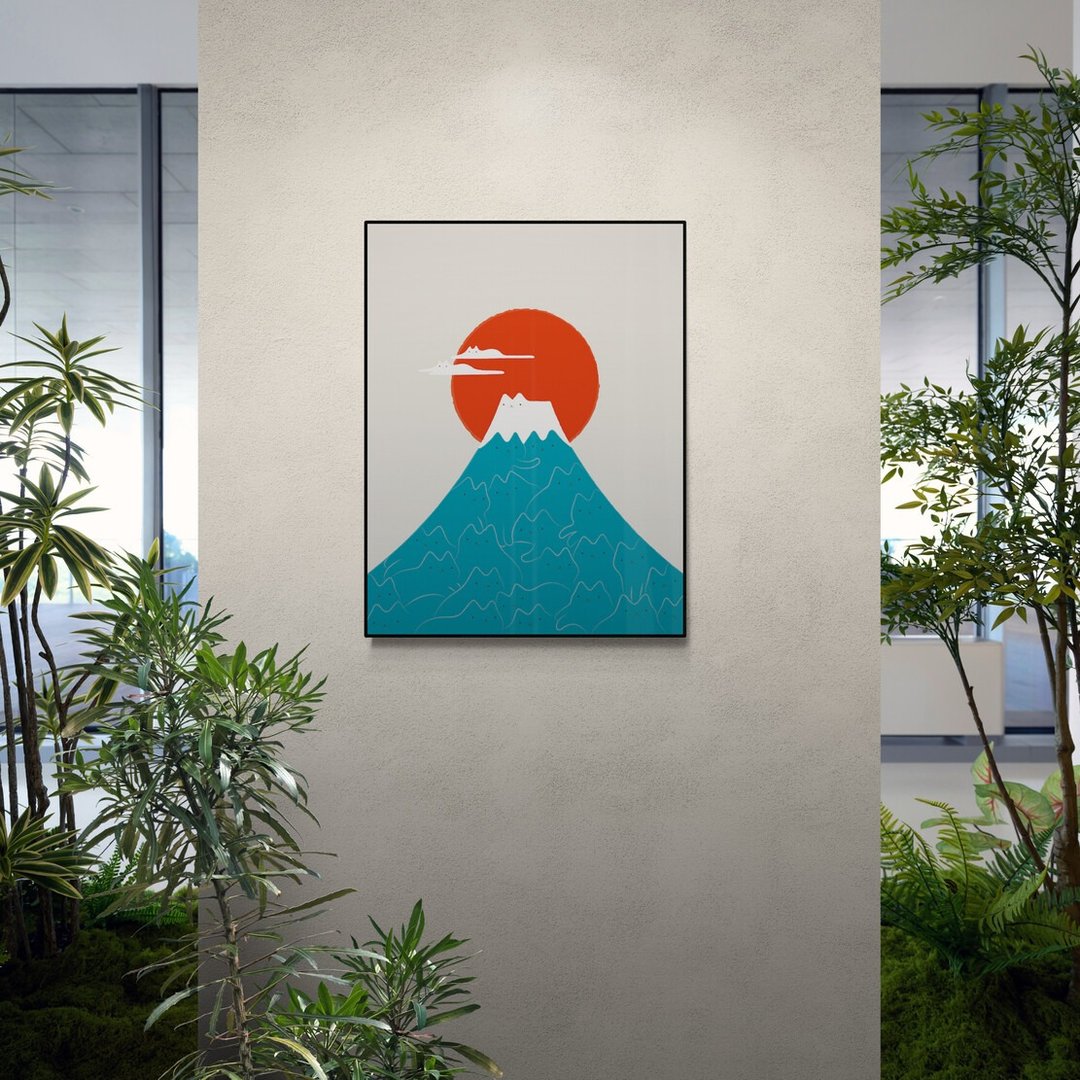 【独家版画】ilovedoodles | 猫咪地景 144- 猫咪组成的富士山 - 海报/装饰画/版画 - 纸 