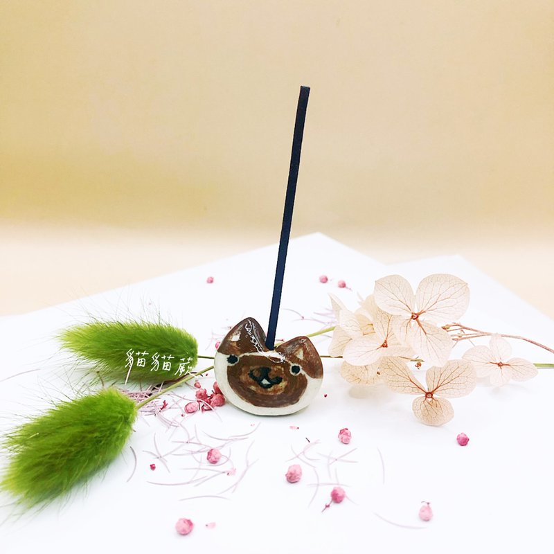暹罗猫 疗愈小物 多功能线香座 猫猫蕨手作 - 摆饰 - 陶 