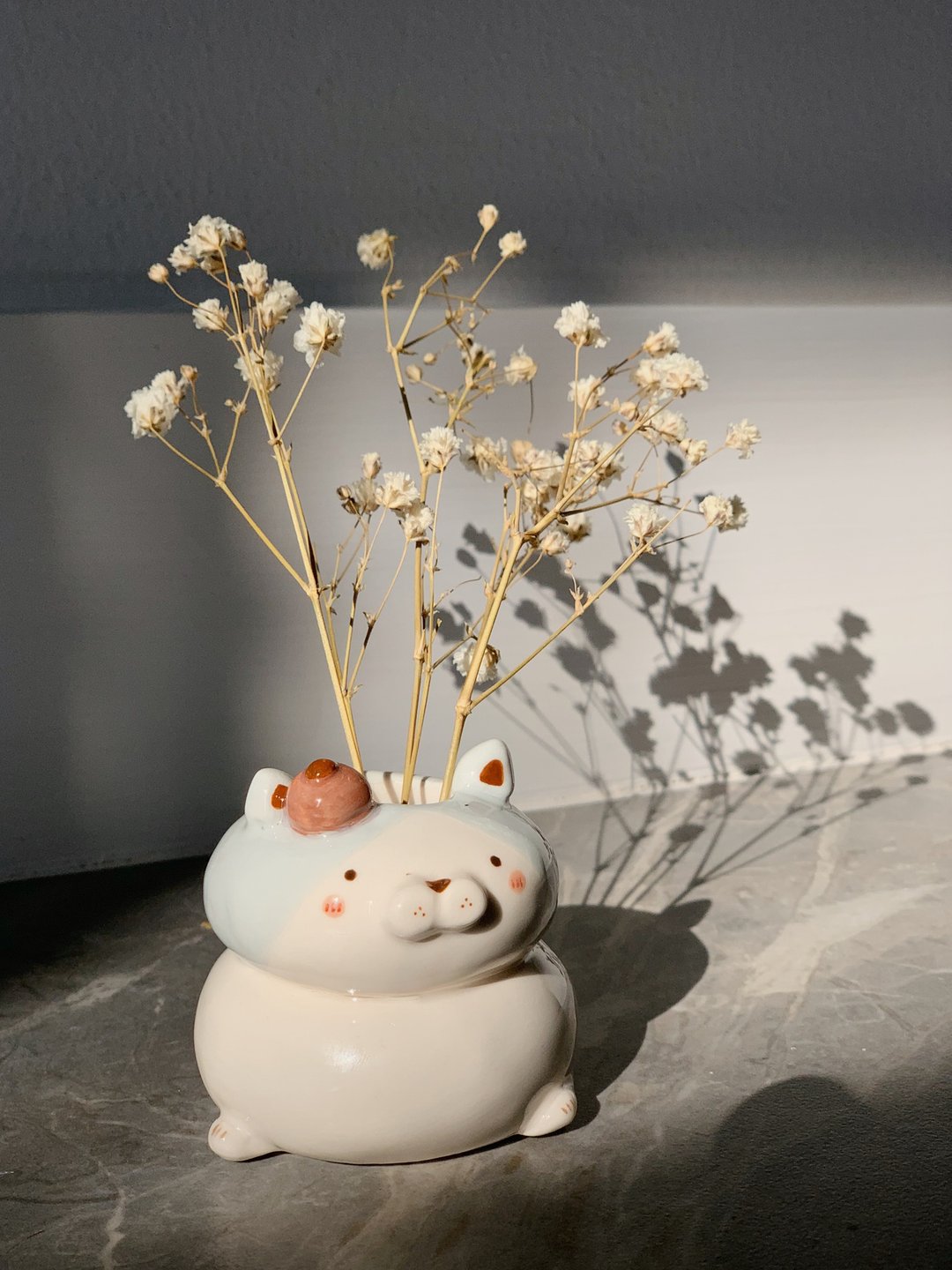 Cat toothbrush holder - ceramics design - Oraclay - 卫浴用品 - 粘土 咖啡色