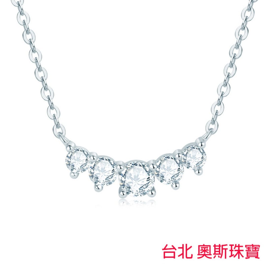 莫桑石 莫桑钻 贵气女项链 台北门市 定制化订制白金 - 项链 - 其他材质 