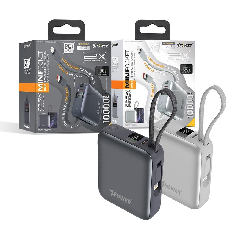 XPower MINI POCKET Type-C 数显10000mAh PD+PPS迷你移动电源 - 充电宝/传输线 - 其他金属 多色