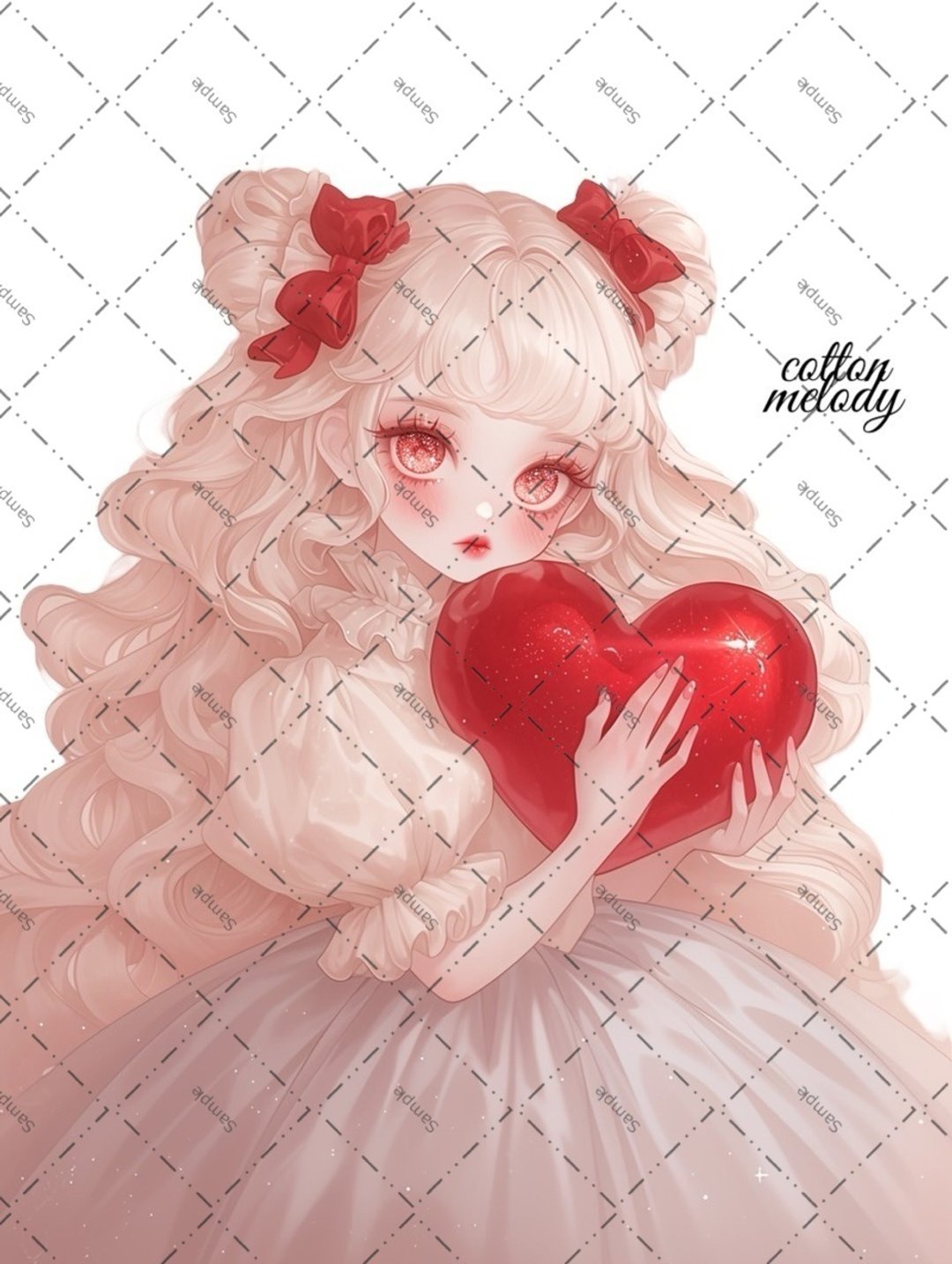 original sticker no.1797 人物贴纸 原创贴纸 原创人物贴纸 装饰贴纸 cotton melody - 贴纸 - 纸 