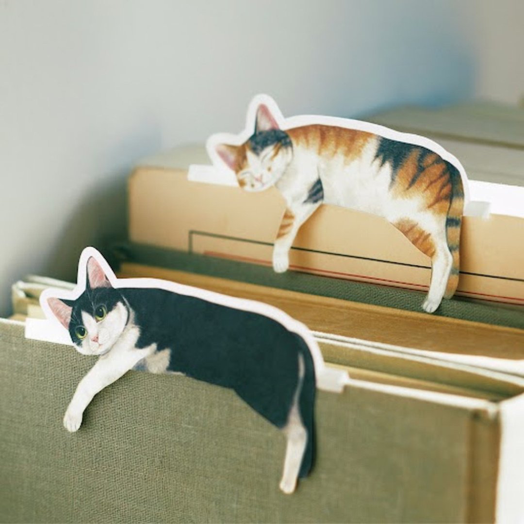 【猫部】慵懒猫咪造型记事便条纸 - 便条纸/标签贴 - 纸 