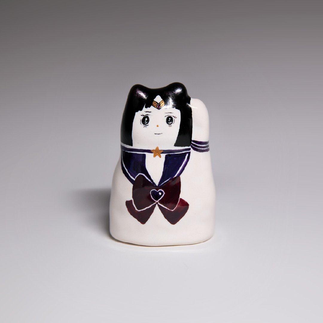 街头开运招财猫-美少女土子 - 摆饰 - 陶 白色