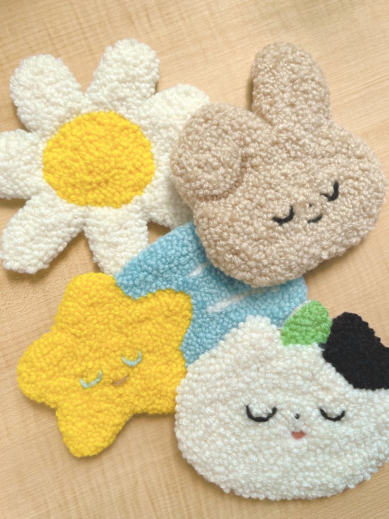 俄罗斯刺绣杯垫 - 杯垫 - 其他人造纤维 卡其色