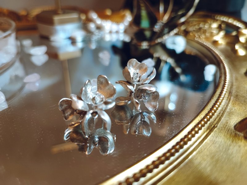 锦来|耳针|原创925银轻珠宝 - 耳环/耳夹 - 银 