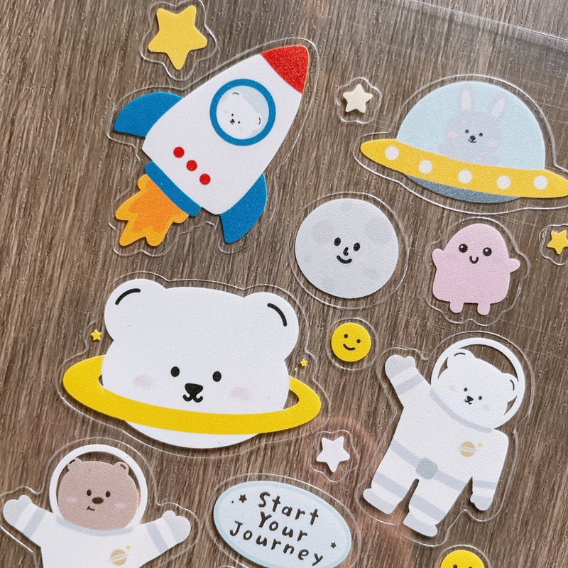 _smallthings 白丸星球透明贴纸 - 贴纸 - 纸 多色