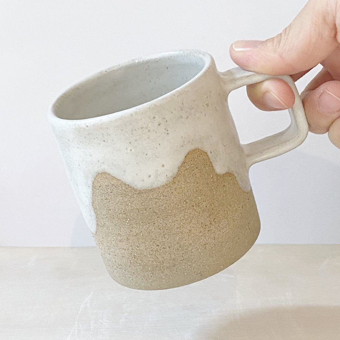 Snowy溶雪马克杯丨手作陶器丨Mug - 花瓶/陶器 - 陶 卡其色
