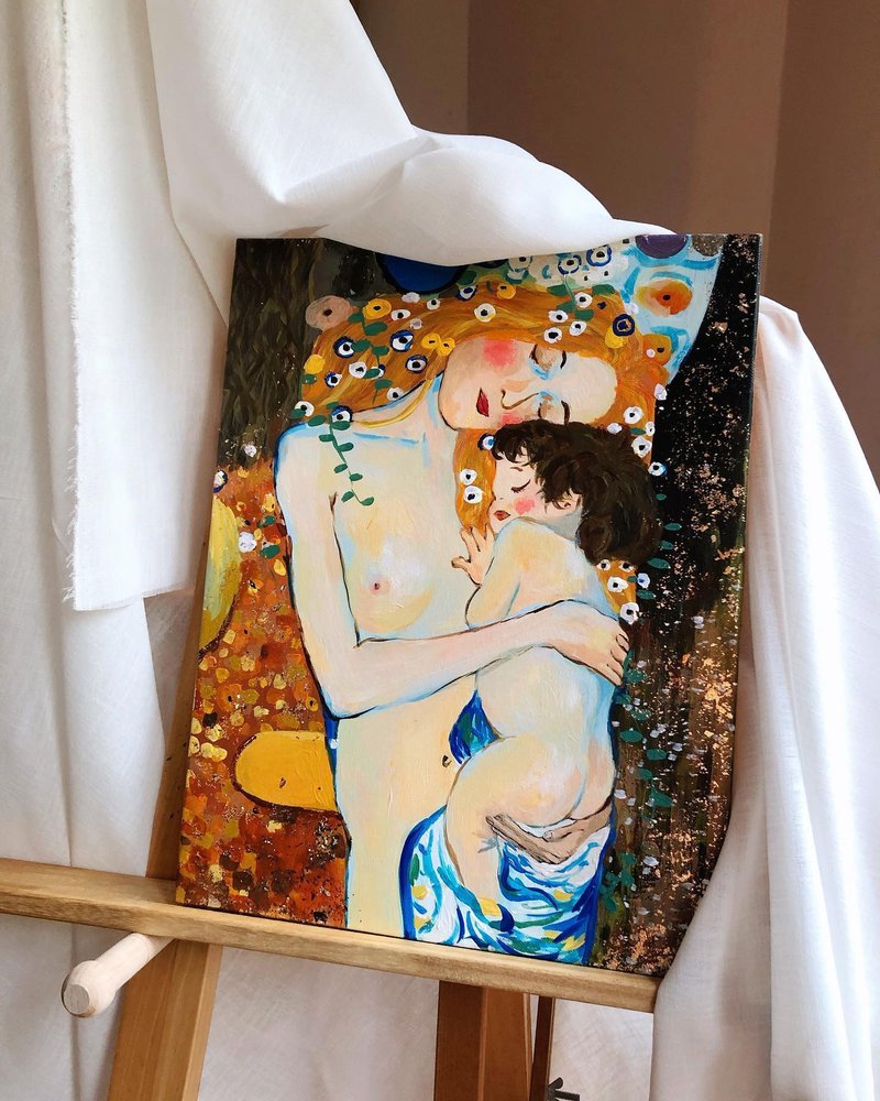 克林姆名画临摹课程 /名画再造系列 /金箔名画 - 插画/绘画/写字 - 棉．麻 