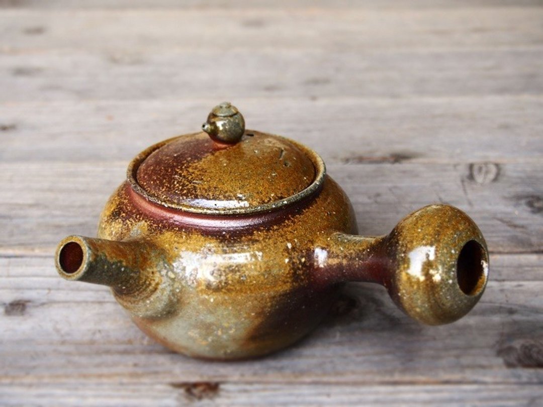 Bizen tezuka "teapot on teapot" _k1-031 - 茶具/茶杯 - 陶 咖啡色
