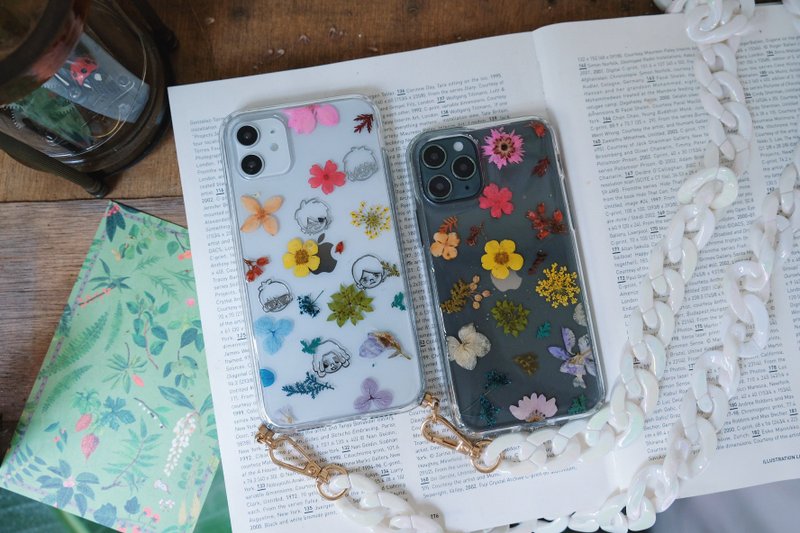 现货出清 / iPhone11 pro押花手机壳 防摔 压花 手作 彩虹 树脂 - 手机壳/手机套 - 植物．花 多色
