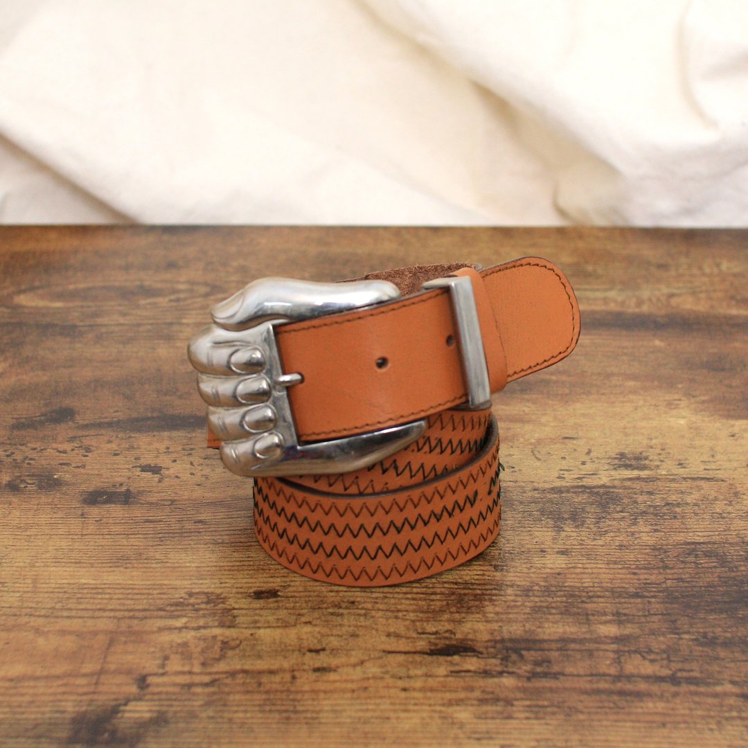 Back to Green-经典复古腰带 编织 手造型扣 bt-10 vintage belt - 皮带/腰带 - 真皮 