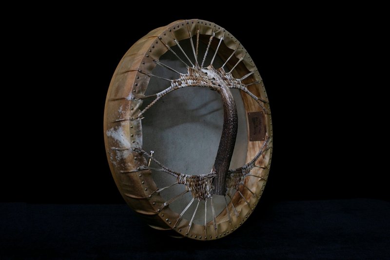 蒙古马皮萨满鼓 手工制作 传统工艺 鹿角握把 音疗乐器 疗愈 - 吉他/乐器 - 其他材质 