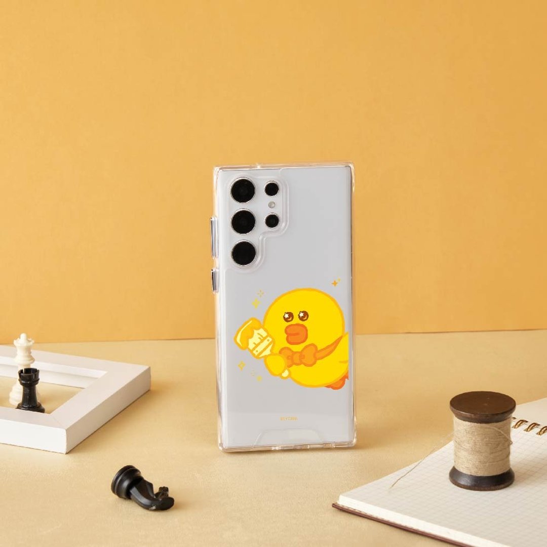 LINE FRIENDS黄色莎莉-黄色闪亮亮防摔透明SAMSUNG手机壳 - 手机壳/手机套 - 塑料 多色