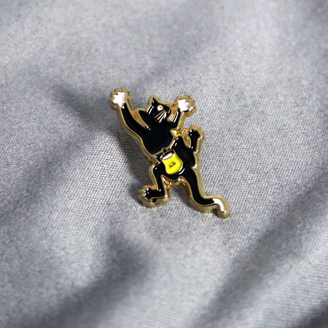 Rock Cat Enamel Pin – 攀岩者与抱石者的礼物 – 攀岩针 – 등반 クライミング - 徽章/别针 - 其他金属 多色